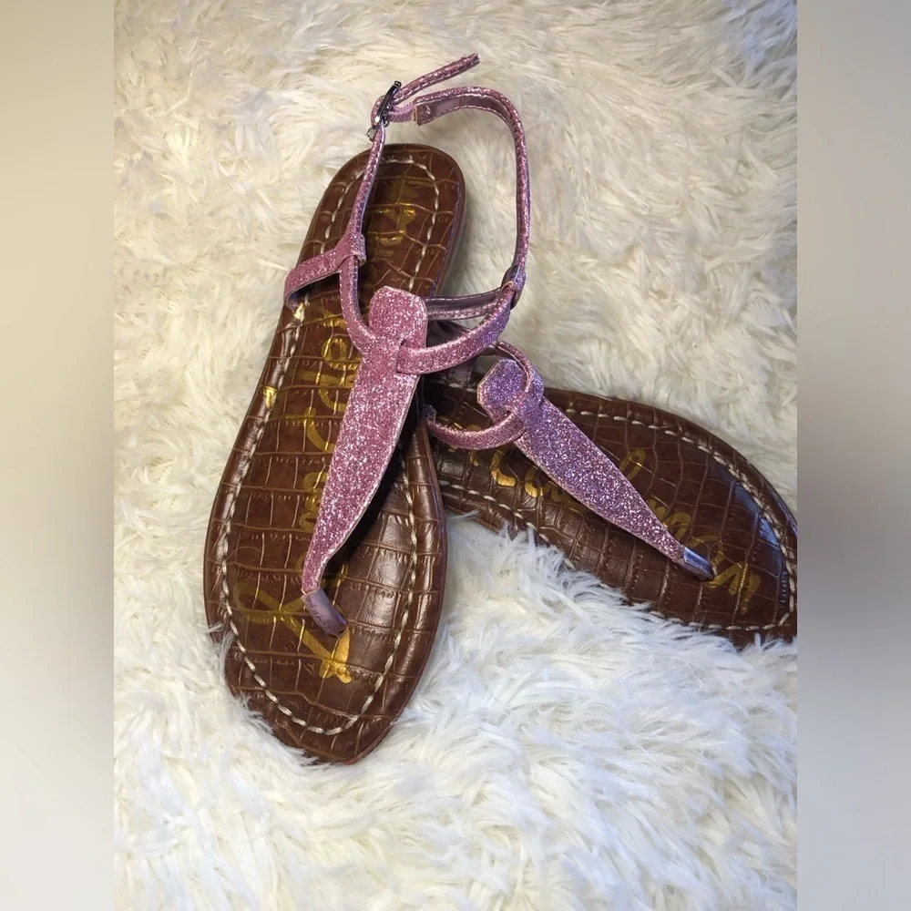 Sam Edelman Pink Glitter Gladiator Sandals NWOT size